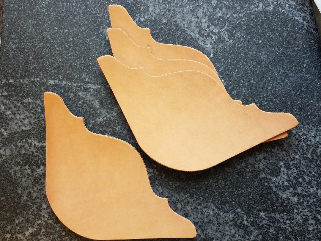 Leather saddle pad or blanket corner plates for tooling, stamping, dying, painting. Great for awards!
