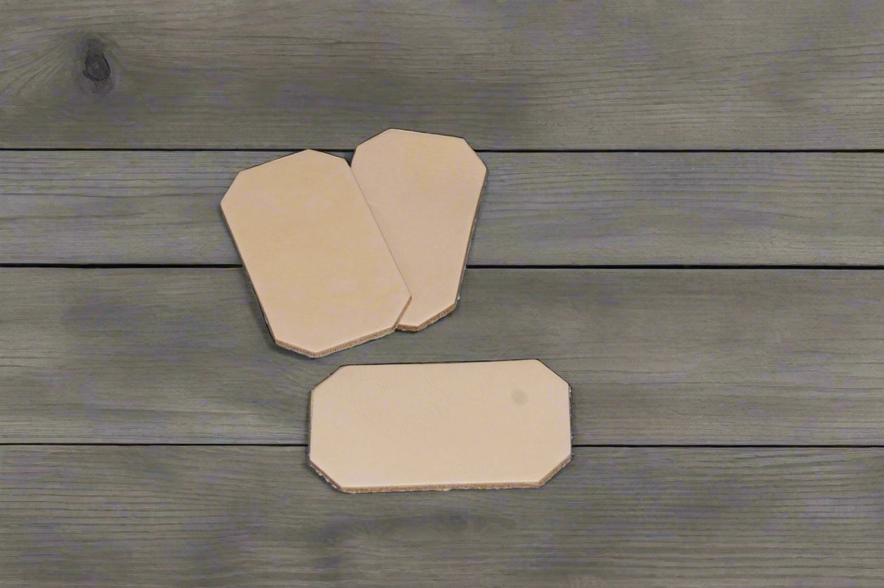 Clipped Corner Leather Rectangles