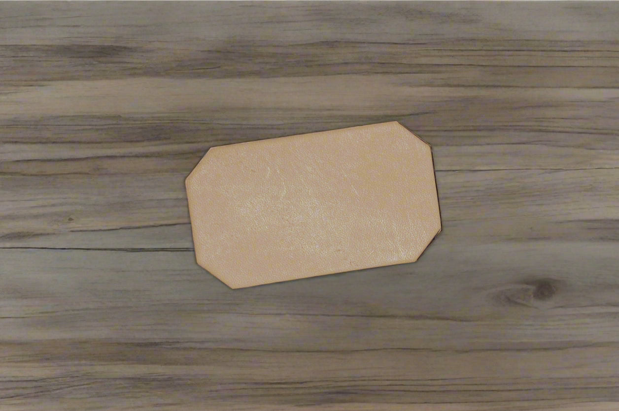 Clipped Corner Leather Rectangles