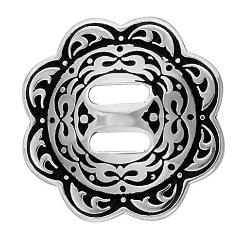 Stainless Steel Floral Slotted Concho