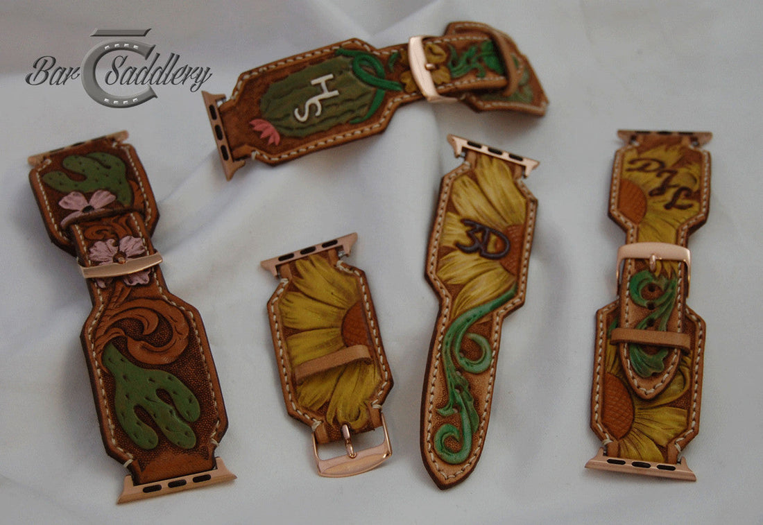 Hand-Tooled-Custom-Apple-Watch-Band