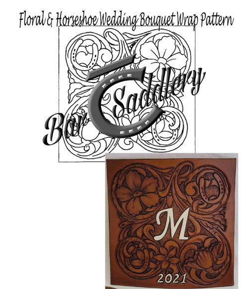 Wedding Bouquet Wrap Leather Tooling Pattern (Download)