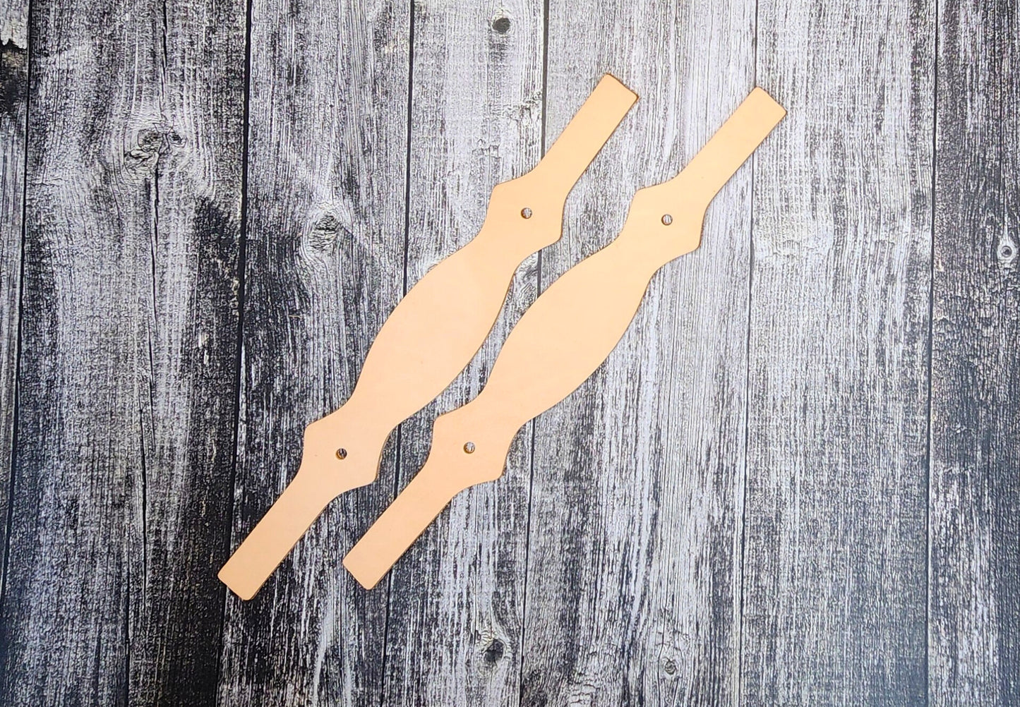Cull Diamond Halter Cheek Tack Blanks (pair)