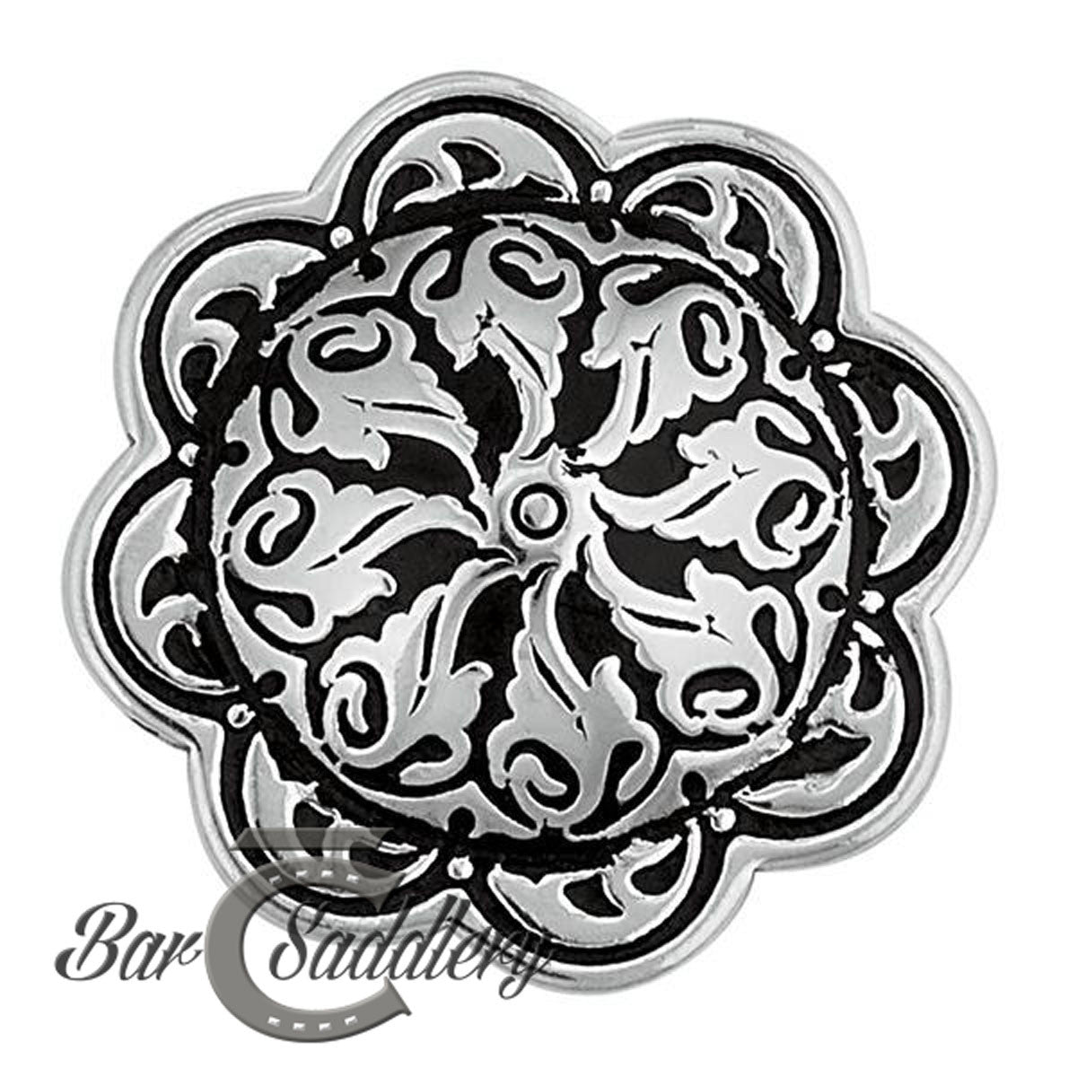 Floral Engraved Concho Stainless Steel